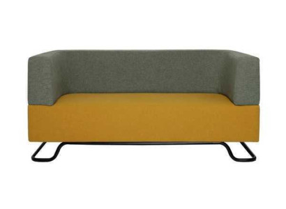 Two-tone 2-seater high-quality upholstery designer living room couch